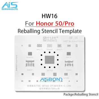 Amaoe HW16 BGA Reballing Šabloon Jaoks Huawei Honor 50 50Pro Qualcomm Snapdragon 778G SM7325 CPU Istutamine Tina Net Repair Tööriistad