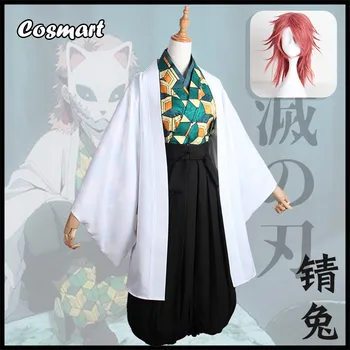 Anime Demon Slayer Kimetsu no Yaiba Sabito Cosplay Kostüüm Lahing Ülikond Kimono Ühtne Halloween Komplekt Naistele, Meestele, Uus