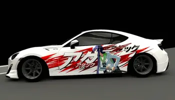 Anime Tüdruk Itasha Disain Kujundus alla Laadida High School of The Dead Saeko Auto Küljel Decal Auto Kleebised