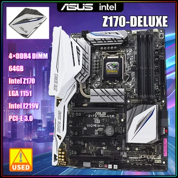 ASUS Z170-DELUXE Motherbaord 1151 Motherbaord DDR4 64GB Inteli 3200MHz Z170 Toetada Core i7 7700K Protsessoriga M. 2 PCI-E USB 3.0 3.1 ATX