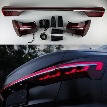 Audi A6 C8 2019-2020 Uuendada A8 kaudu Tagatuled Tagumised LED Lamp Tail Light Signaali, Tagurdamine, Parkimine Tuled risti lamp
