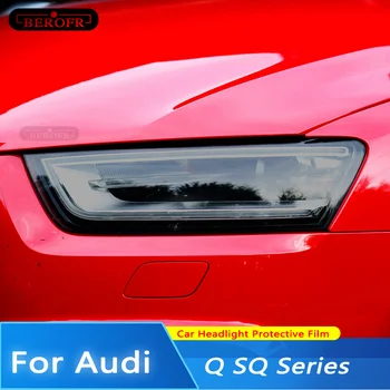 Audi Q2 Q3 F3 8TE Q7 Q5 4M Q8 SQ2 SQ5 SQ8 RSQ3 RSQ8 Auto Esitulede Tint, Suitsutatud, Must kaitsekile Ees Valgus TPÜ Kleebis