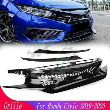Auto Accessory esistange Raptor Iluvõre Keskus Paneeli Ülemine Grill Honda Civic 2019 2020 10. GEN ABS Läikiv Must
