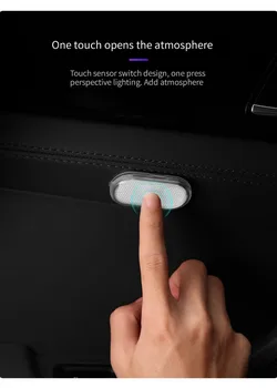 Auto Atmosfääri Lambi Auto Touch Kaugseire Laadimine Usb Valgustus Lugemise Lamp Auto LED Kaunistada Atmosfääri Lamp LED Tuled Autoga