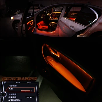 Auto Interjöör Dekoratiivne Led Ambient Ukse Kerged Triibud Atmosfääri Valgus, 2 Värvi BMW 5-Seeria F10/F11 2010-2017