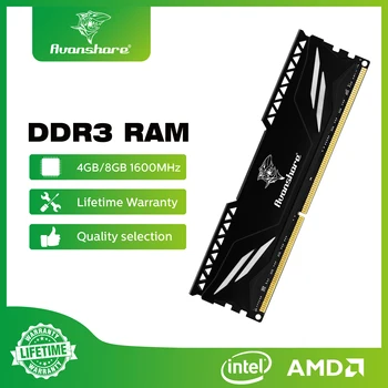 Avanshare Mälu Ram DDR4 DDR3 2GB 4GB 8GB 16GB 1333 1600 2400 2666 3200MHz Lauaarvuti Mälu jahutusradiaator Kõik Emaplaadid