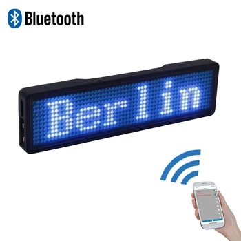 Bluetooth-LED nime märgi programmeeritav LED-ekraan, laetav adverting tuli restoranis kelneri poole juhul näitus show