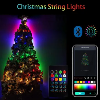 Bluetooth-USB-String Tuled Väljas Kardin Jõulud Tuled RGB Vanik LED Puu Haldjas Tuled Twinkly Pulm Aia Kaunistamiseks