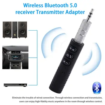 Bluetooth-Vastuvõtja 5.0 Traadita Audio Adapter 3.5 mm Jack Auto Muusika Aux Saatja Kõrvaklappide PC MP3 Valjuhääldi Käed-Vaba Saatja