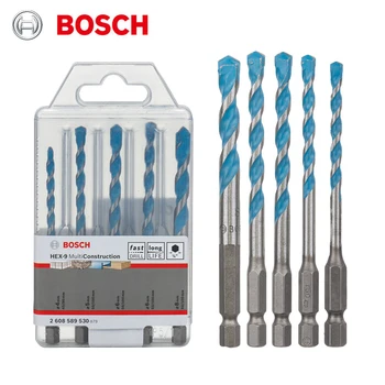 Bosch 2608589530 Kuusnurk Varre Drill Bit Komplekt 5tk Plaat Klaas, Keraamika, Tsement Metalli Sulam Mulgustamiseks Kolmnurk Puuriterad 4/5/6/6/8mm