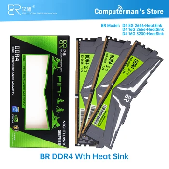 BR DDR3 DDR4 4 GB 8 GB 16 GB 1333 1600 1866 2400 2666 3200 Mälu RAM Memoria Moodul Arvuti Desktop 4G 8G 16G 32G RAM