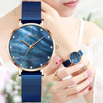 CADISEN naiste kellad top naine luksus brändi roostevabast terasest Sport Quartz watch veekindel Käevõru watch relogio feminino