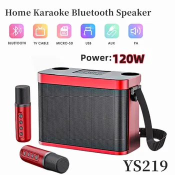 Caixa De Som 120W Suure Võimsusega Kaasaskantavad Kõlarid Karaoke, Dual Mikrofoni Bluetooth Audio Smart Välise K Laulu Seade boombox
