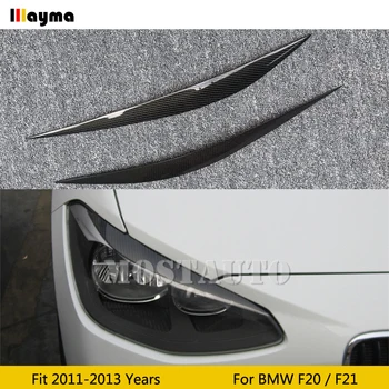 Carbon fiber auto esitulede silmalau kulmud BMW 1-seeria Luukpära 116i 118i 118d 120i 2011 -2013 F20 F21 Ees valgus kleebis
