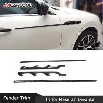 Carbon Fiber Front Bumper-Ukseline Pool Air Vent Fender Trimmib Canards jaoks Maserati Levante Baas, Spordi-S 2016-2019 Teenetemärgi Ribad