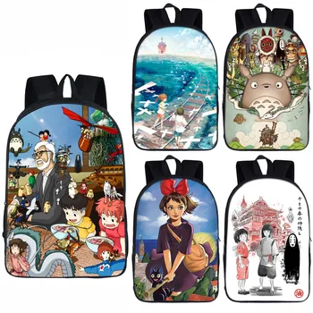cartoon Spirited Away / Totoro seljakott teismeline poisid tüdrukud daypack laste koolikotid lastele bookbag kingitus
