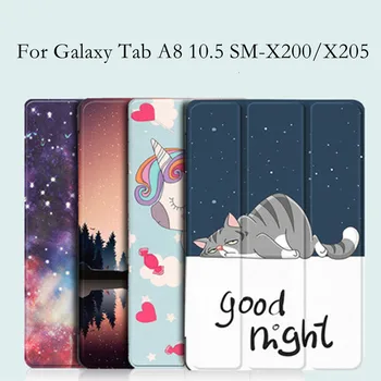 Case For Samsung Galaxy Tab A8 2021 Tablett Reguleeritavad Kokkuklapitavad Smart Cover for Samsung Galaxy Tab A8 10.5 SM-X200 SM-X205 funda