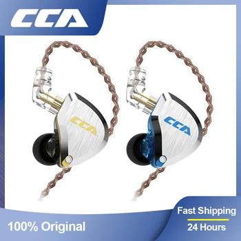 CCA C12 Metallist Peakomplekt 5BA+1DD hübriidtehnoloogia 12 Ühikut HIFI Bass Juhtmega Kõrvaklapid Mikrofoniga Müra Tühistamises Kõrvatropid