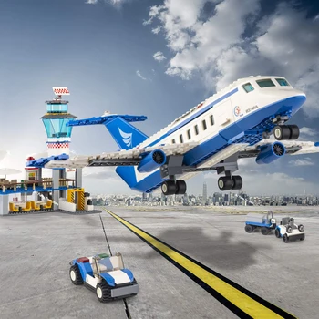 City Rahvusvaheline Lennuk Jaama Mudel ehitusplokk 652pcs GUDI KES Õhusõidukite Loominguline Komplekti Tellised Lapsed, Lapsed, Mänguasjad, Kingitused