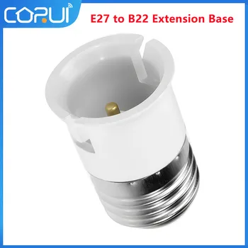 CoRui E27 Meeste B22 Keerake Lamp Lamp Adapter Converter Paigaldamise Omanik e27-b22 Tulekindel Omanik Adapter Converter Pesa