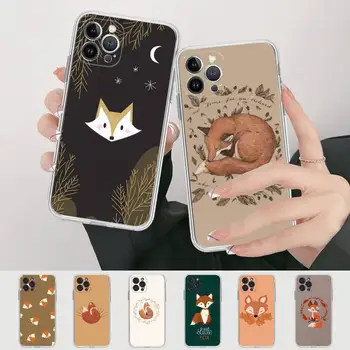 Cute Cartoon Loomade Fox Telefon Case For iPhone 11 12 13 14 Mini Pro Max XR X XS TPÜ Selge Puhul 8 7 6 Plus SE 2020