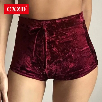 CXZD 2021 Kuuma Suve Vabaaja Püksid Naiste Rannas Spordi-Velvet Püksid Mood Seksikas Bodycon Treening Lapp Lühikesed Püksid