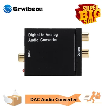 DAC-Digital to Analog Audio Converter Toslink Optiline Fiiberkaabel Koaksiaal Signaali RCA (R/L), Audio Decoder SPDIF ATV DAC Võimendi
