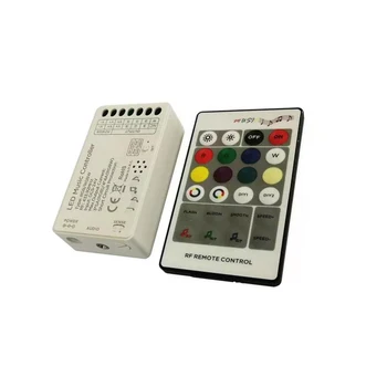 DC12-24V 24 Võtmed, Audio Sisend Juhtmevaba RF Remote Controller LED Muusika Heli Kontroll RGB Dimmer Lindid Kerge