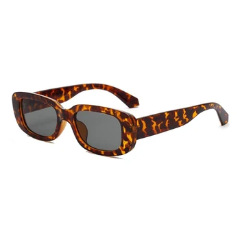 DCM Väike Ristkülik Päikeseprillid Naiste Vintage Disainer Leopard Daamid päikeseprillid Tooni UV400