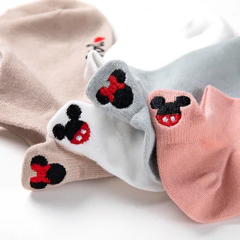 Disney 1pair Miki Cartoon Tikandid Sokid Miki Hiirt, Multi-värvi Naiste Sokid Suvel Õhuke Puuvillane Naiste Sokid
