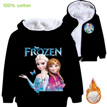 Disney Külmutatud Lapsed Mantel Talve Riided Populaarne Jope Paksenema Soe Tüdrukute Riided Puuvill Cartoon Hupparit Anna Elsa Kostüüm