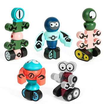 DIY Magnet Robot Plokid Tarkus Plokid Mänguasi Planeedi Eestkostja Deformatsioon Robot Lapsed Puzzle Kokkupanek Mänguasi Haridus Kingitused