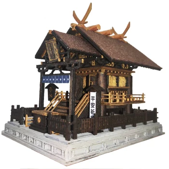 DIY Puidust Nukumaja Casa Kääbus Koos Mööbli Komplekt Jaapani Pühamu Mudel, Nuku Majad Kokku Mänguasi Lastele jõulukinke