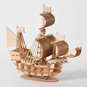 DIY purjelaev Mänguasjad 3D Puidust Puzzle Mänguasi Assamblee Mudel Puidust Käsitöö Komplektid Laua Kaunistamiseks Laste Lapsed