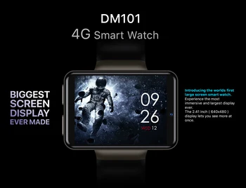 DM101 4G Smartwatch GPS, WIFI, Android Smart Watch 2080MAh Aku Dual Kaamerad 2.41 tolline Suur Ekraan Vaata Telefon