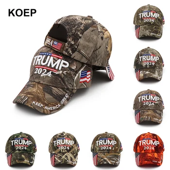 Donald Trump 2024 ühise Põllumajanduspoliitika Kamuflaaž USA Lipu Baseball Caps Hoida Ameerika Suur Jälle Snapback President Müts 3D Tikandid Hulgimüük