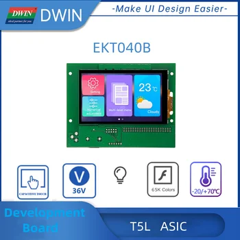 DWIN 4-Tolline 800*480 Funktsiooni Hindamine Mahtuvuslik Puutetundlik Paneel IPS LCD Control Board 262K Värve EKT040B