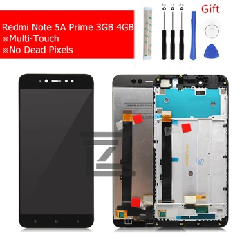 eest Xiaomi Redmi Märkus 5A Peaminister Pro 3GB LCD Ekraan Puutetundlik Raami Digitizer Assamblee Asendamine Vahetage Osad