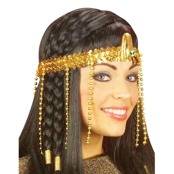 Egiptuse Kuninganna Madu Headpiece Cleopatra Kostüüm Peapael Koos Litrid Tutt Juuste Aksessuaarid, Kõhutants Halloween Pool Rekvisiidid