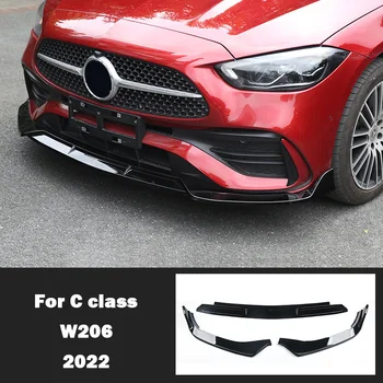 Esistange Lip Body Kit Spoiler Lõhkujad Sport Versioon Mercedes Benz C-Klassi 2021-2022 Aasta W206 C300 C200 C220d AMG Line
