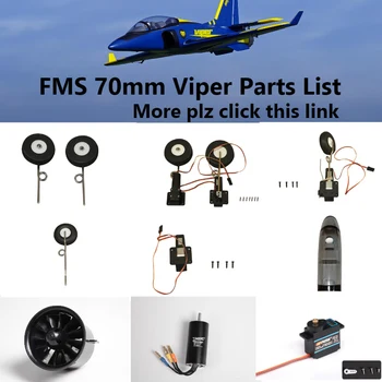 FMS 70mm Viper Juhitakse Ventilaatori Jet Osade loetelu telik Set Tõmbuda Mootor, ESC, Servo Võrade jne RC Lennuk Mudel Lennuk Õhusõiduki