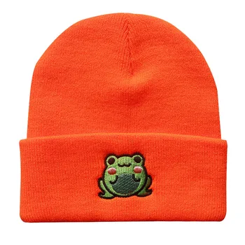 Froggie Tikandid Beanie Talvine Müts 100% Puuvill Cartoon Soe Skullies Beanies Armas Müts Juhuslik Väljas Mütsid Dropshipping