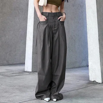 Hall Cargo Püksid Korea Fashion Pits Kuni Tasku Väikese Tõusu Vabaaja Püksid Naiste Streetwear Sweatpants Y2k Esteetiline Püksid