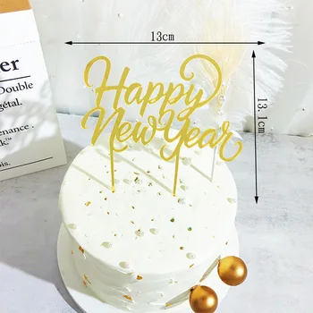 Head Uut Aastat Akrüül Cake Toppers Gold Star Jõulud Magustoit Küpsetamine Toppers Uue Aasta Pidu Kook Dekoratsioonid Asjade Uus 2022