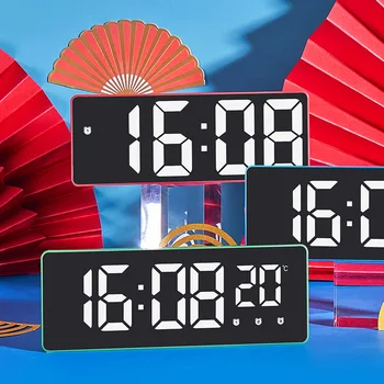 Hiina Punane Laua Digitaalne Äratuskell Laua Kaunistamiseks Miclock Digitaalne Kellade Elektroonilise Vaadata Recamera Tuba Decor töölauale kella