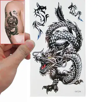 Hiina Stylew Dragon Ühekordselt Eemaldatav Veekindel Body Art Ajutine Tätoveering Kleebis Decal Tattoo & Body Art