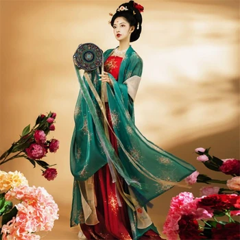 Hiina Traditsiooniline Vana Aasta Suvel Etendus Kostüümid Hanfu Õie Printida Kleit Jaapani Kimono Jakk Cosplay 2022