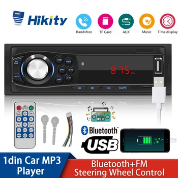 Hikity 1 din Auto Raadio Autoradio MP3-Mängija Automotivo Bluetooth Audio StereoFM Muusika Stereo Vastuvõtja AUX-IN Kaugjuhtimispult