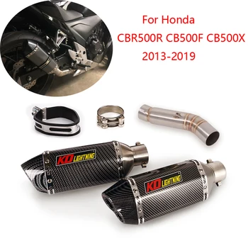 Honda CB500F CBR500 CBR500R CB500X 2013-2019 Tõsta 51mm Mootorratta Sallid Toru Roostevabast Terasest Põgeneda Nippi Heitgaasisüsteemi