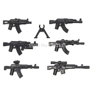 Hot Müük 5 või 10 kotti Relva Püss Sõjalise Komplekt AK-47 ja M16 G36 Osad, Tarvikud SWAT Mudel PUBG ehitusplokid Telliskivi Komplektid Mänguasjad